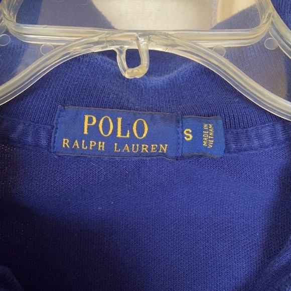 POLO by RALPH LAUREN Striped Cotton Pique Polo Shirt Blue & White Stripe Sz S - Picture 8 of 13